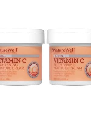 NATURE WELL Vitamin C Brightening Moisture Cream for Face, Body, & Hands, Visibly Enhances Skin Tone, Helps Improve Overall Texture 284g