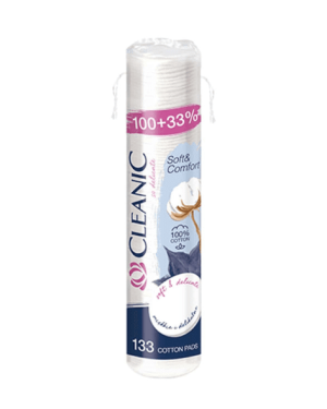 Cleanic Soft & Comfort Cotton Pads (133 Pieces)